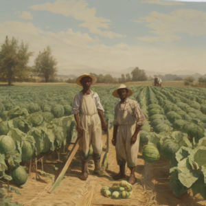 Landwirtschaftliche Helfer für die Melonenernte