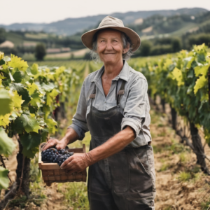 Landwirtschaftliche Helfer für die Weinlese